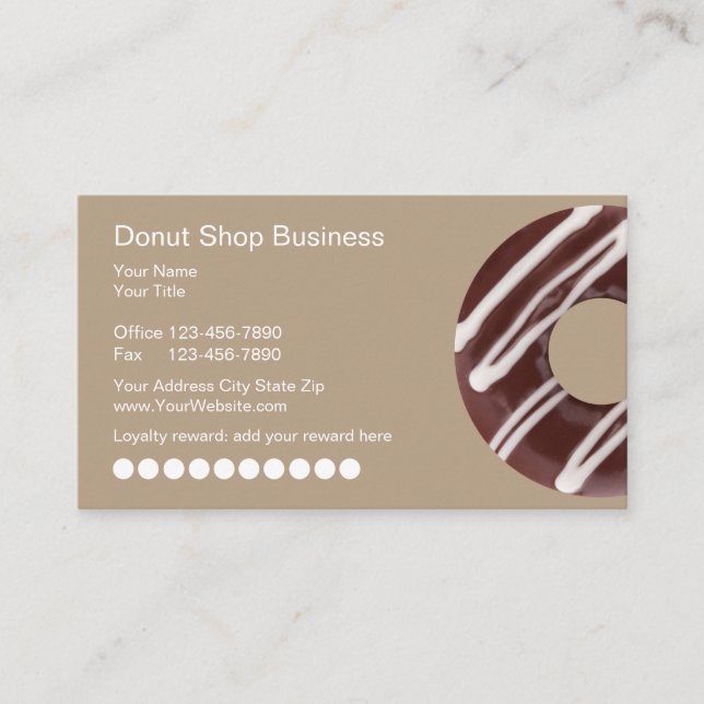 Doughnut Shop Business Cards (Front)