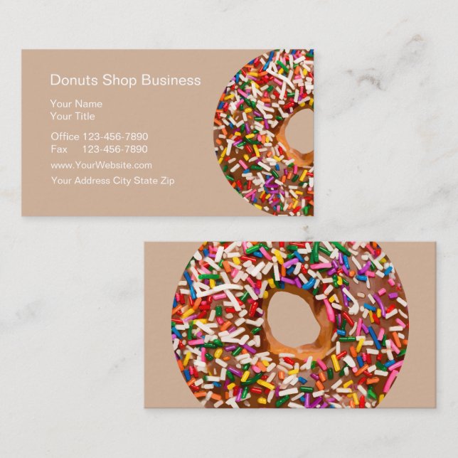 Doughnut Shop Business Cards (Front/Back)
