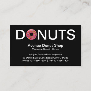 Doughnut Shop Clever Design Business Card