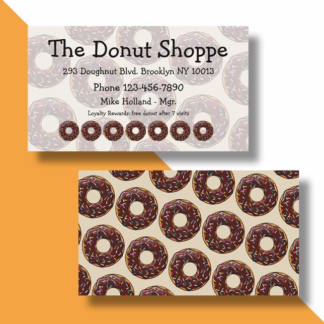 Doughnut Shop Doughnut Loyalty Cards (Creator Uploaded)
