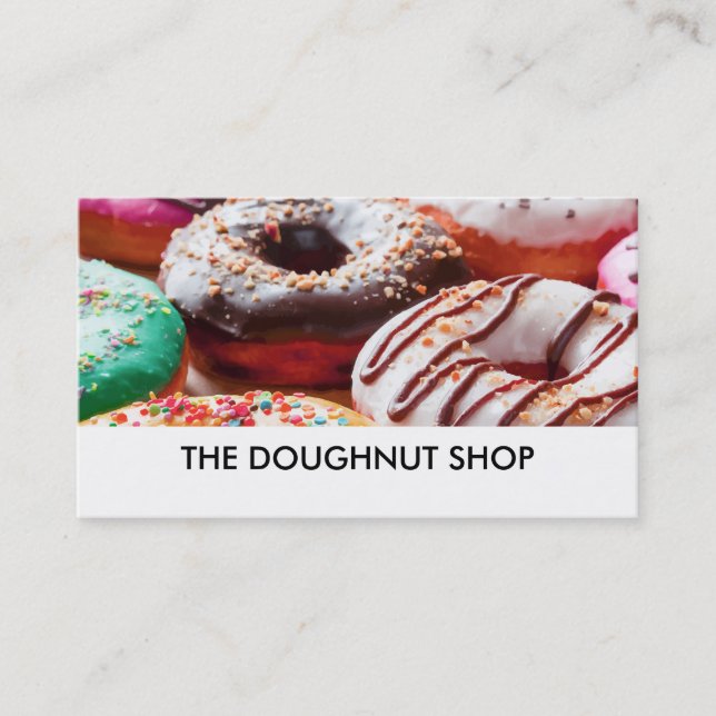 Doughnut Shop Image Businesscards Business Card (Front)
