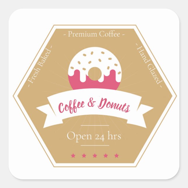 Doughnut Shop Label (Front)