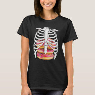 Doughnut Skeleton Rib Cage Halloween Costume Tees