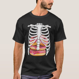 Doughnut Skeleton Rib Cage Halloween Costume Tees