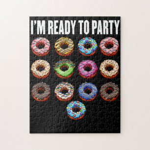 Doughnut Snack Food Funny Creative Pattern Jigsaw Puzzle