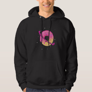 Doughnut Space Saturn Planet Dessert Humour Food Hoodie