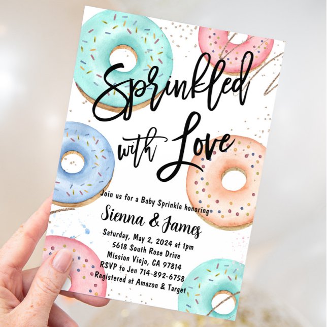 Doughnut Sprinkle Baby Shower, Sprinkled With Love Invitation (Creator Uploaded)