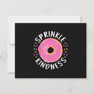 Doughnut Sprinkle Kindness Funny Girls Women Dough RSVP Card