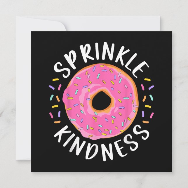 Doughnut Sprinkle Kindness Funny Girls Women Dough Save The Date (Front)