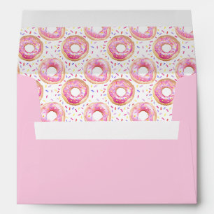 Doughnut Sprinkle Pink Sweet One Party Liner Envelope