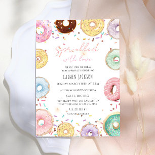 Doughnut Sprinkled With Love Baby Shower Invitation