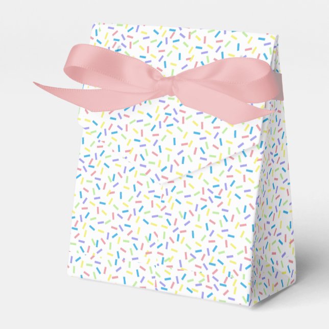 Doughnut Sprinkles Baby Shower Or Birthday Favour Box (Front Side)