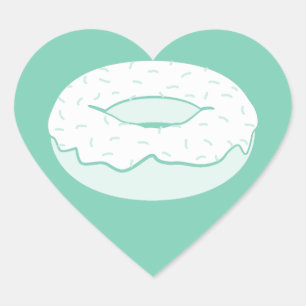 doughnut sprinkles heart sticker