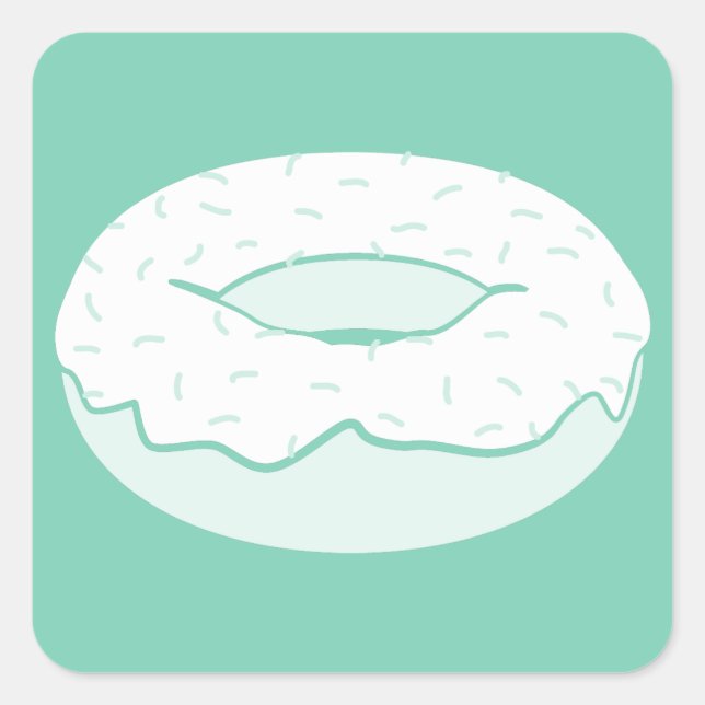 doughnut sprinkles square sticker (Front)