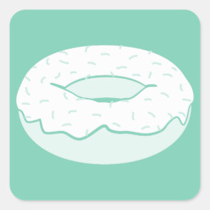 doughnut sprinkles square sticker