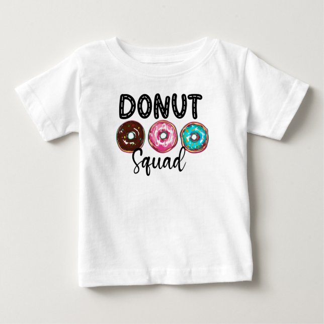 Doughnut Squad Group Matching Party Theme T-Shirt (Front)