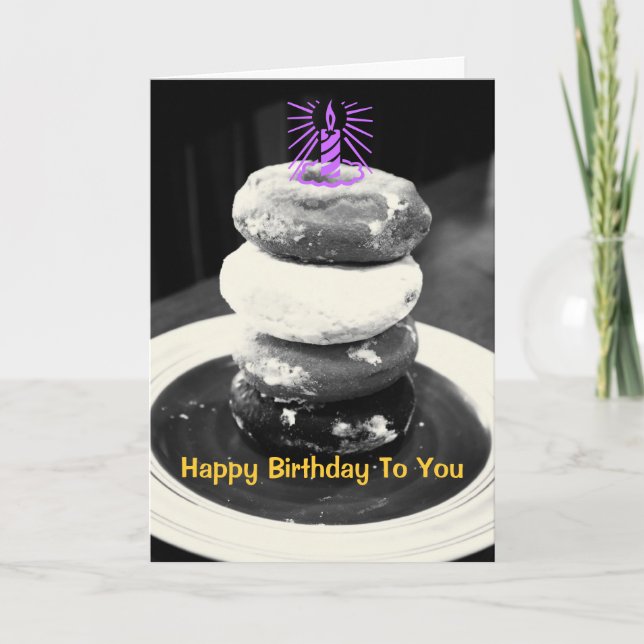 Doughnut Stack Birthday Card (Front)