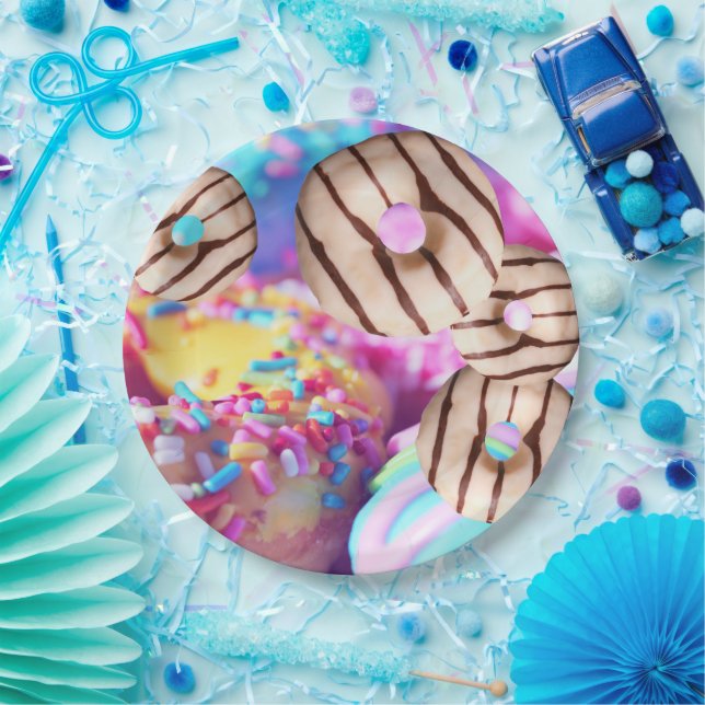 Doughnut Style Paper Party Plates (Party)