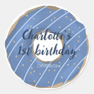 Doughnut Sweet Birthday  Classic Round Sticker