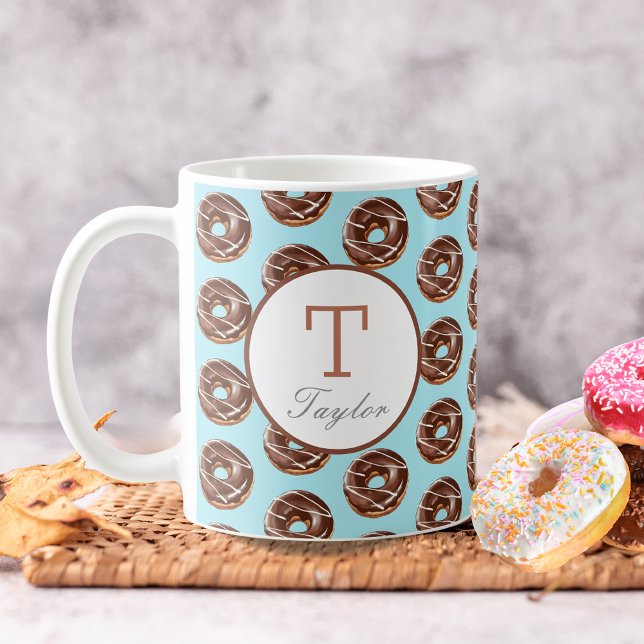 Doughnut Sweet Girl Sprinkles Pattern Custom Name  Coffee Mug (Creator Uploaded)