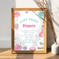 Doughnut Sweet "Late Night Diapers" Baby Shower Ga