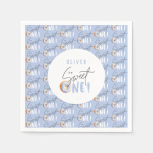 Doughnut sweet one 1st birthday party attire  napkin