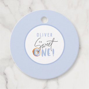 Doughnut sweet one 1st birthday party favour class tags