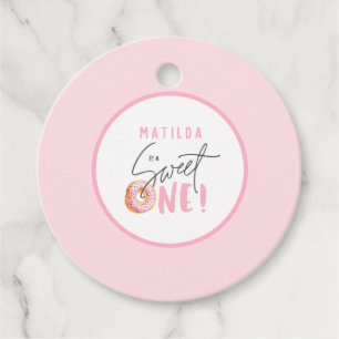 Doughnut sweet one 1st birthday party favour tags