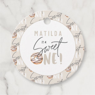 Doughnut sweet one 1st birthday party favour tags