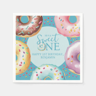 Doughnut Sweet One 1st Birthday Party Napkin