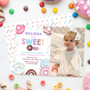 Doughnut Sweet One Doughnut 1st Birthday Party Pho Invitation