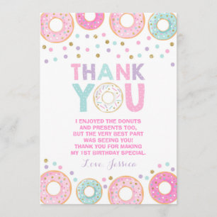 Doughnut Thank You Card Doughnut Grow Up Party Pin