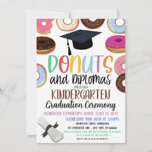 Doughnut Theme Graduation Invitation
