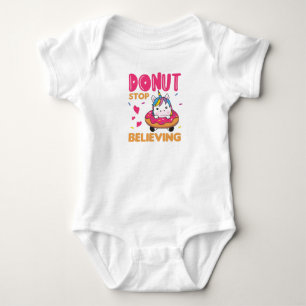 Doughnut Unicorn Pun Colourful Unicorns Doughnuts Baby Bodysuit