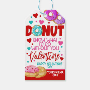 Doughnut Valentine Favour Tag