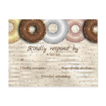 Doughnut Wedding RSVP card