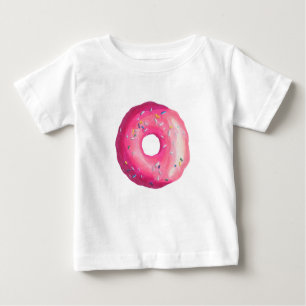 Doughnut With Pink Frosting And Sprinkles Baby T-Shirt