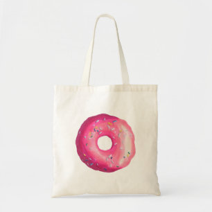 Doughnut With Pink Frosting And Sprinkles Tote Bag