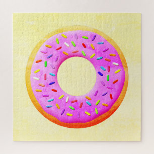 Doughnut With Sprinkles Drawing Jigsaw Puzzle