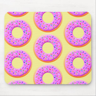 Doughnut With Sprinkles Drawing Pattern Mouse Pad
