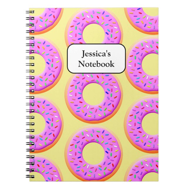 Doughnut With Sprinkles Drawing Pattern Notebook (Front)