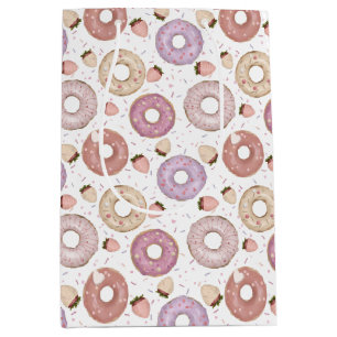 Doughnut with strawberry Birthday Medium Gift Bag