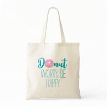 Doughnut Worry Be Happy Pink Doughnut