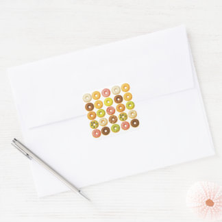 Doughnut Worry, be Happy! Square Sticker