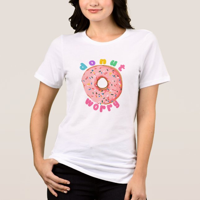 Doughnut Worry, Be Happy Tri-Blend Shirt (Front)