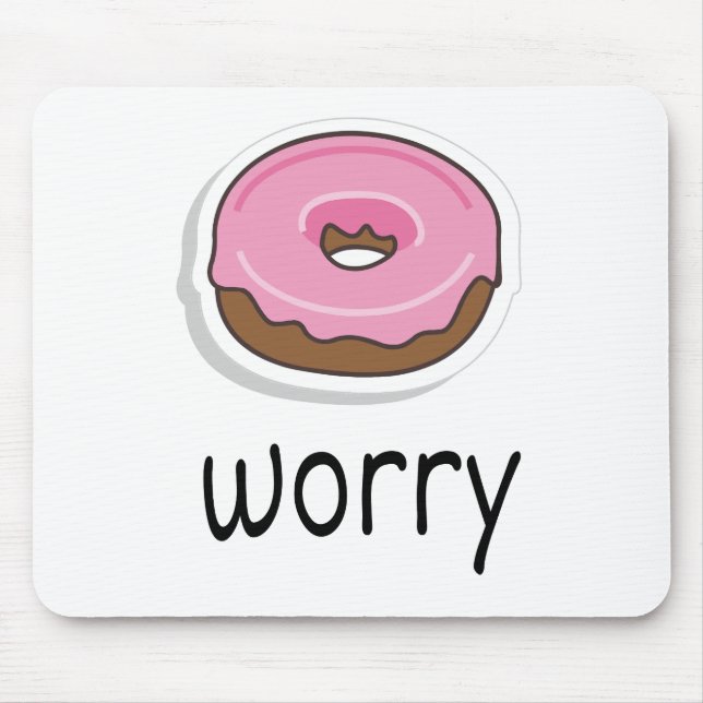 Doughnut worry, Doughnut Worry, Pink Frosting Mouse Pad (Front)