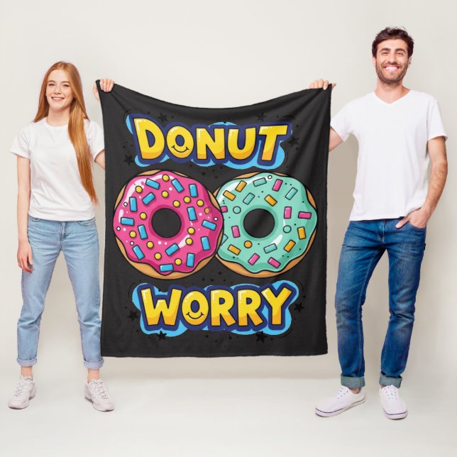 Doughnut Worry Fleece Blanket (In Situ)