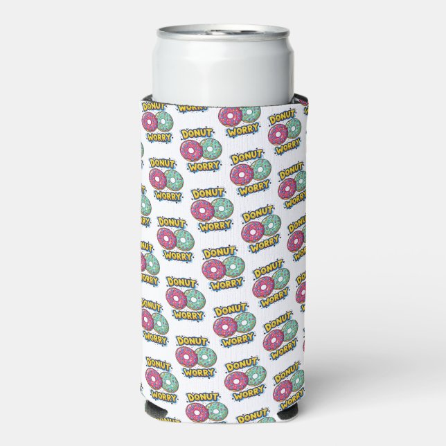 Doughnut Worry Foam Can/Bottle Cooler (Seltzer Front)