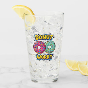 Doughnut Worry Glass Cup