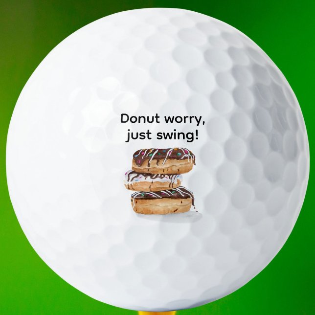 Doughnut Worry, Just Swing Stack of Chocolate Doug Golf Balls (Creator Uploaded)